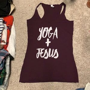“Yoga + Jesus” tank top. Size: M